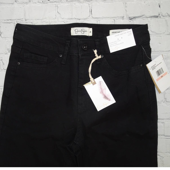 Jessica Simpson Womens Curvy Adored High Rise Skinny Jeans Black Size 28 - Picture 6 of 8